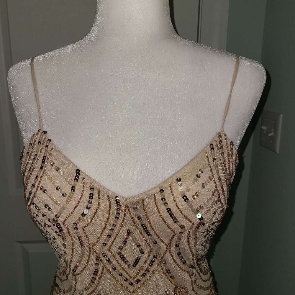 Jump Apparel Sequin Spagettu Strap Evening Gown - Picture 8 of 13